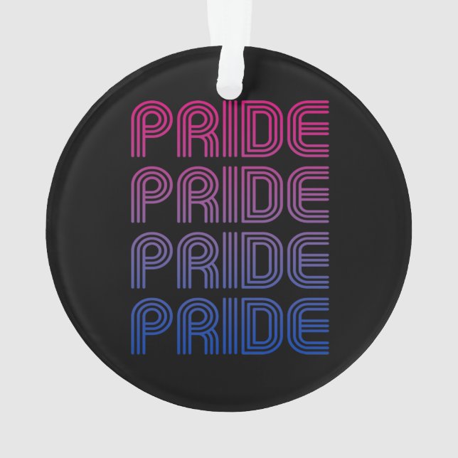 Bisexual Retro Pride Ornament (Back)