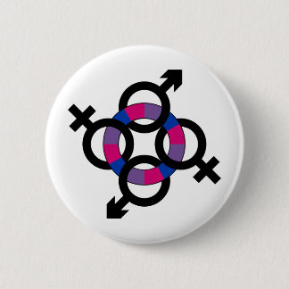Bisexual Ring 6 Cm Round Badge