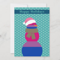 Bisexual snowman snowwoman christmas Card