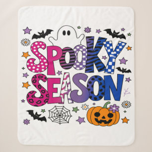 Bisexual Spooky Season Halloween Sherpa Blanket