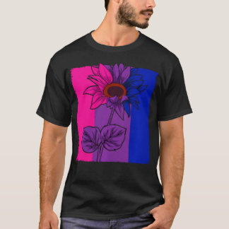 Bisexual Sunflower Lgbt-Q Cute Animal Subtle Bi T-Shirt