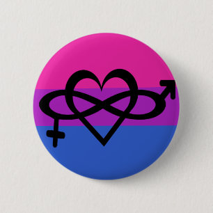 Bisexual Symbol Awareness Pride Button