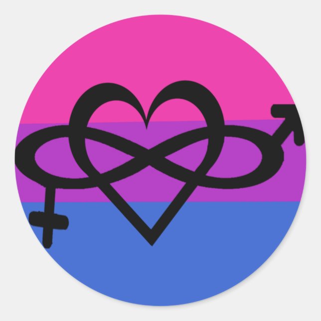 Bisexual Symbol Awareness Pride Sticker Love (Front)