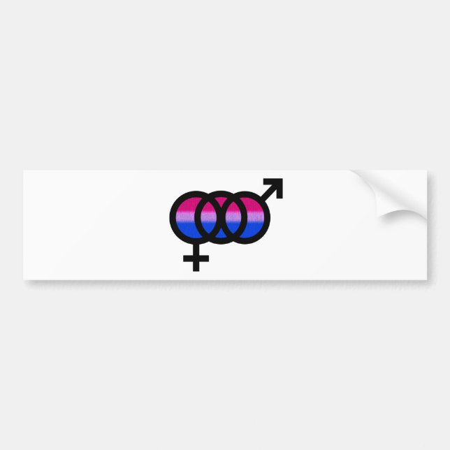 Bisexual Symbol Bumper Sticker (Front)