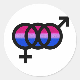 Bisexual Symbol Classic Round Sticker
