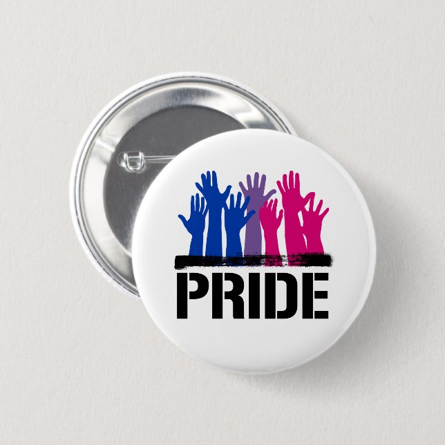 Bisexual Together Pride 6 Cm Round Badge (Front & Back)