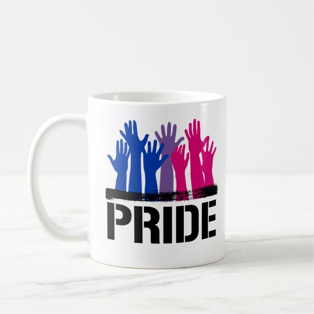 Bisexual Together Pride Coffee Mug (Left)