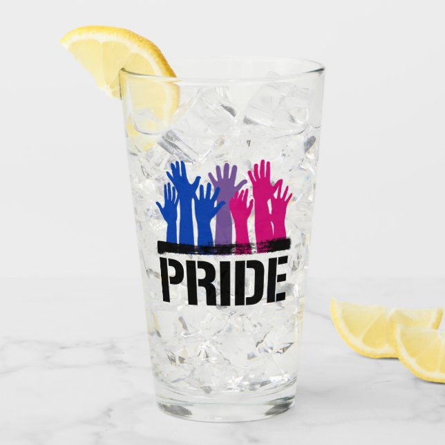 Bisexual Together Pride Glass (Front Ice)