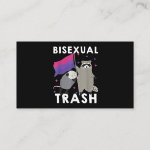 Bisexual Trash Gay Pride Rainbow LGBT Racoon Business Card