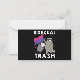 Bisexual Trash Gay Pride Rainbow LGBT Racoon Card