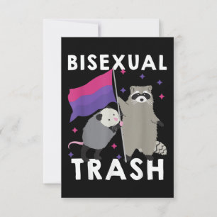 Bisexual Trash Gay Pride Rainbow LGBT Racoon Card
