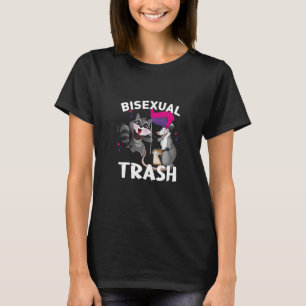 Bisexual Trash Gay Pride Rainbow LGBT Racoon Poss T-Shirt