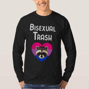 Bisexual Trash Panda Heart Gay Bi Pride Stuff Lgbt T-Shirt
