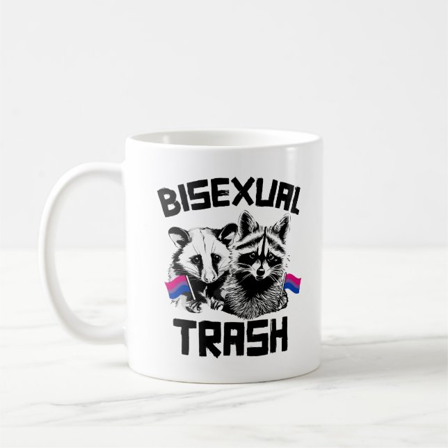 Bisexual Trash Racoon and Possum Coffee Mug (Left)