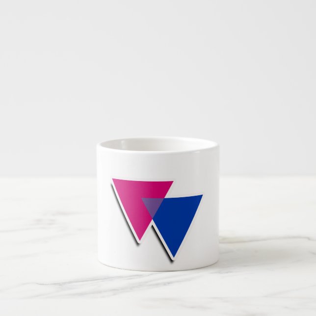 BISEXUAL TRIANGLE SYMBOL 3D ESPRESSO CUP (Front)