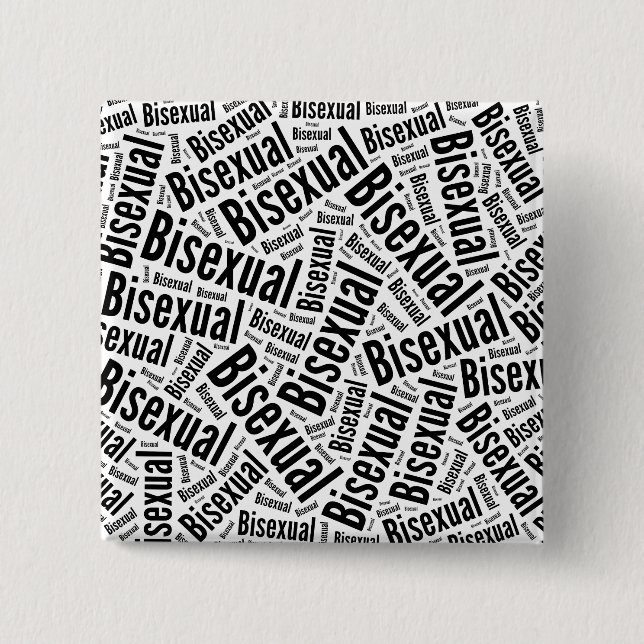 BISEXUAL WORD PATTERN - (2).png 15 Cm Square Badge (Front)