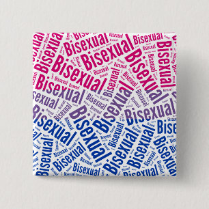 BISEXUAL WORD PATTERN FLAG -.png 15 Cm Square Badge