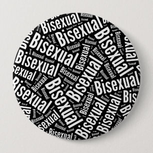 BISEXUAL WORD PATTERN WHITE -.png 10 Cm Round Badge