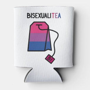 BisexualiTEA Bi Pride Flag Bisexual Tea Can Cooler