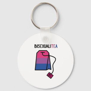 BisexualiTEA Bi Pride Flag Bisexual Tea Key Ring