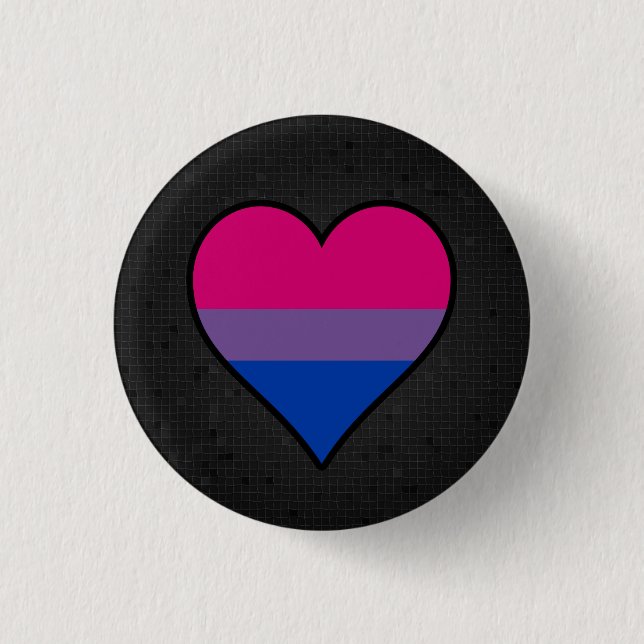 Bisexuality flag black button (Front)
