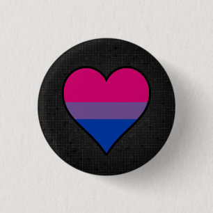 Bisexuality flag black button