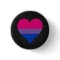 Bisexuality flag black button