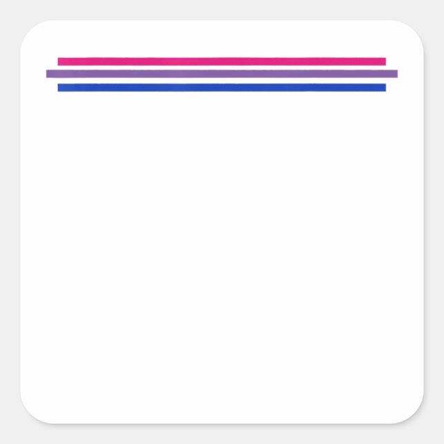 Bisexuality Flag  Lgbt Bi Pride Square Sticker (Front)