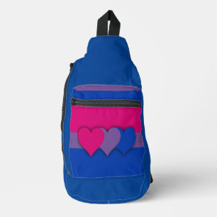 Bisexuality flag  sling bag