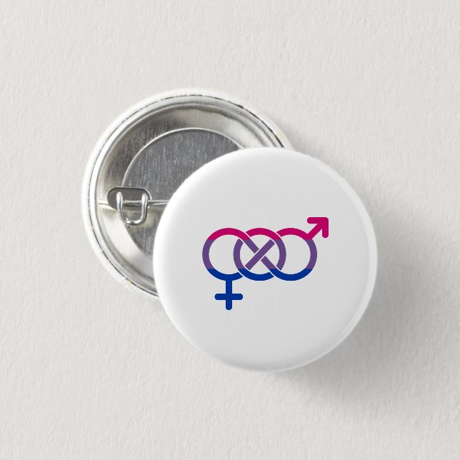 Bisexuality Gender Symbol 3 Cm Round Badge (Front & Back)