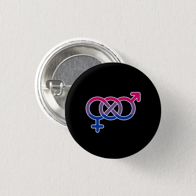 Bisexuality Gender Symbol 3 Cm Round Badge (Front & Back)