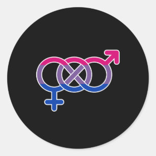 Bisexuality Gender Symbol Classic Round Sticker