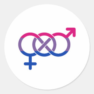 Bisexuality Gender Symbol Classic Round Sticker