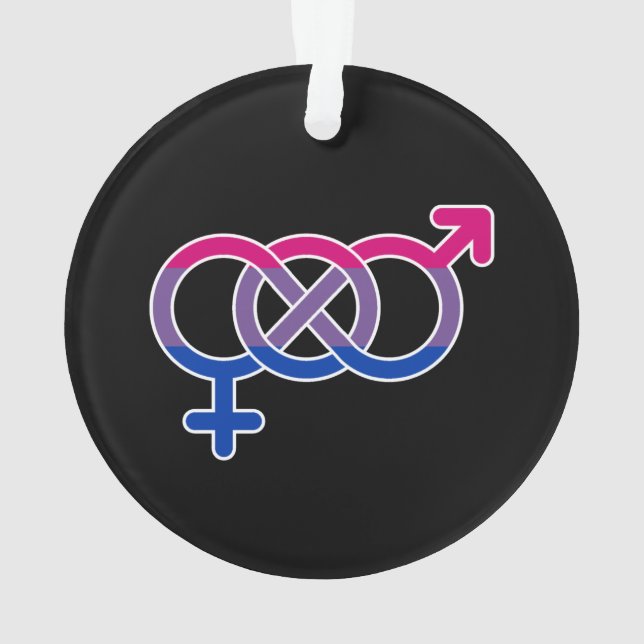 Bisexuality Gender Symbol Ornament (Back)