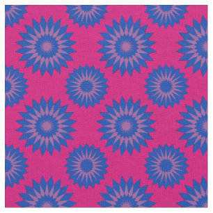 Bisexuality pride colours /pink flower pattern fabric