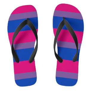 Bisexuality pride flag flip flops