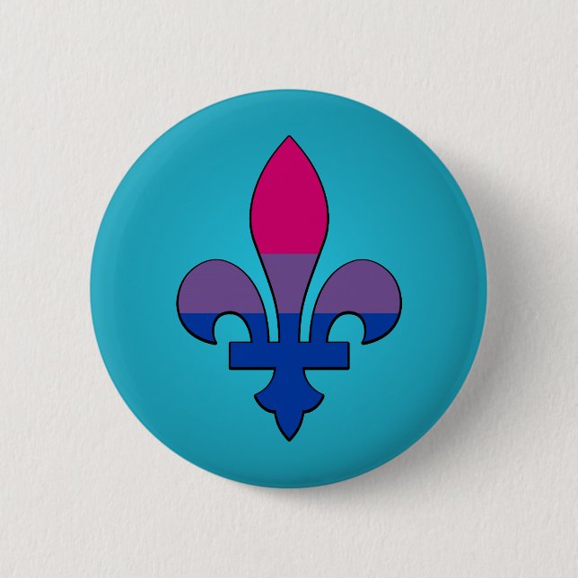 Bisexuality pride fleur-de-lis  Button (Front)