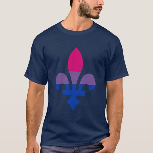 Bisexuality pride fleur-de-lis  T-Shirt (Front)