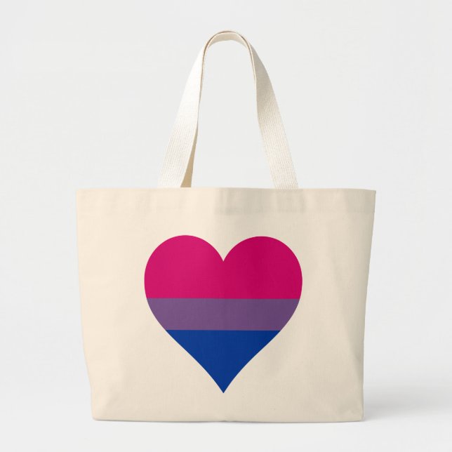 Bisexuality pride heart Tote Bag (Front)
