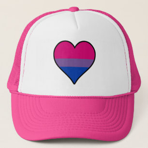 Bisexuality pride heart Trucker Hat