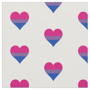 Bisexuality pride hearts fabric