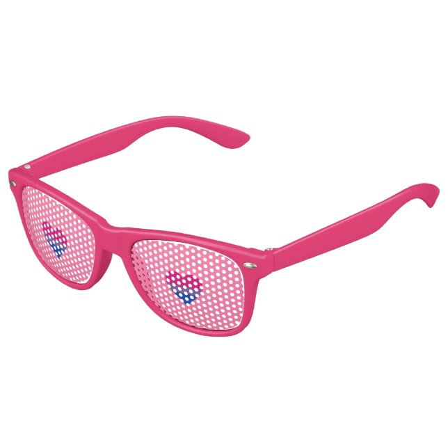 Bisexuality pride hearts kids sunglasses (Angled)