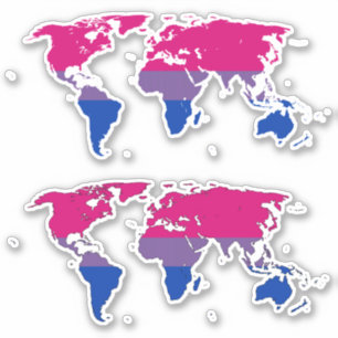 Bisexuality Pride - Map of The World