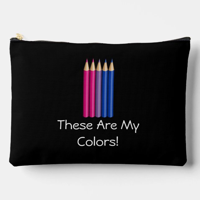 Bisexuality pride pencils  accessory pouch (Front)