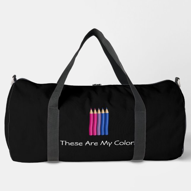 Bisexuality pride pencils  duffle bag (Front)