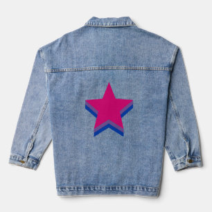 Bisexuality pride stars  denim jacket