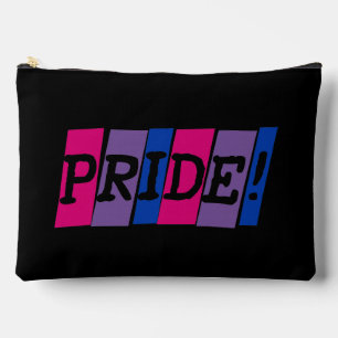 Bisexuality pride text sign  accessory pouch