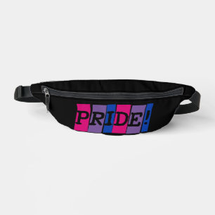 Bisexuality pride text sign  bum bags