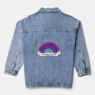 Bisexuality rainbow pride  denim jacket