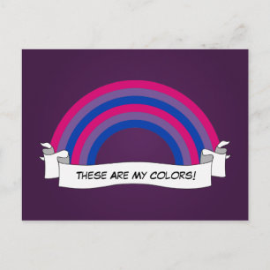 Bisexuality rainbow pride Postcard